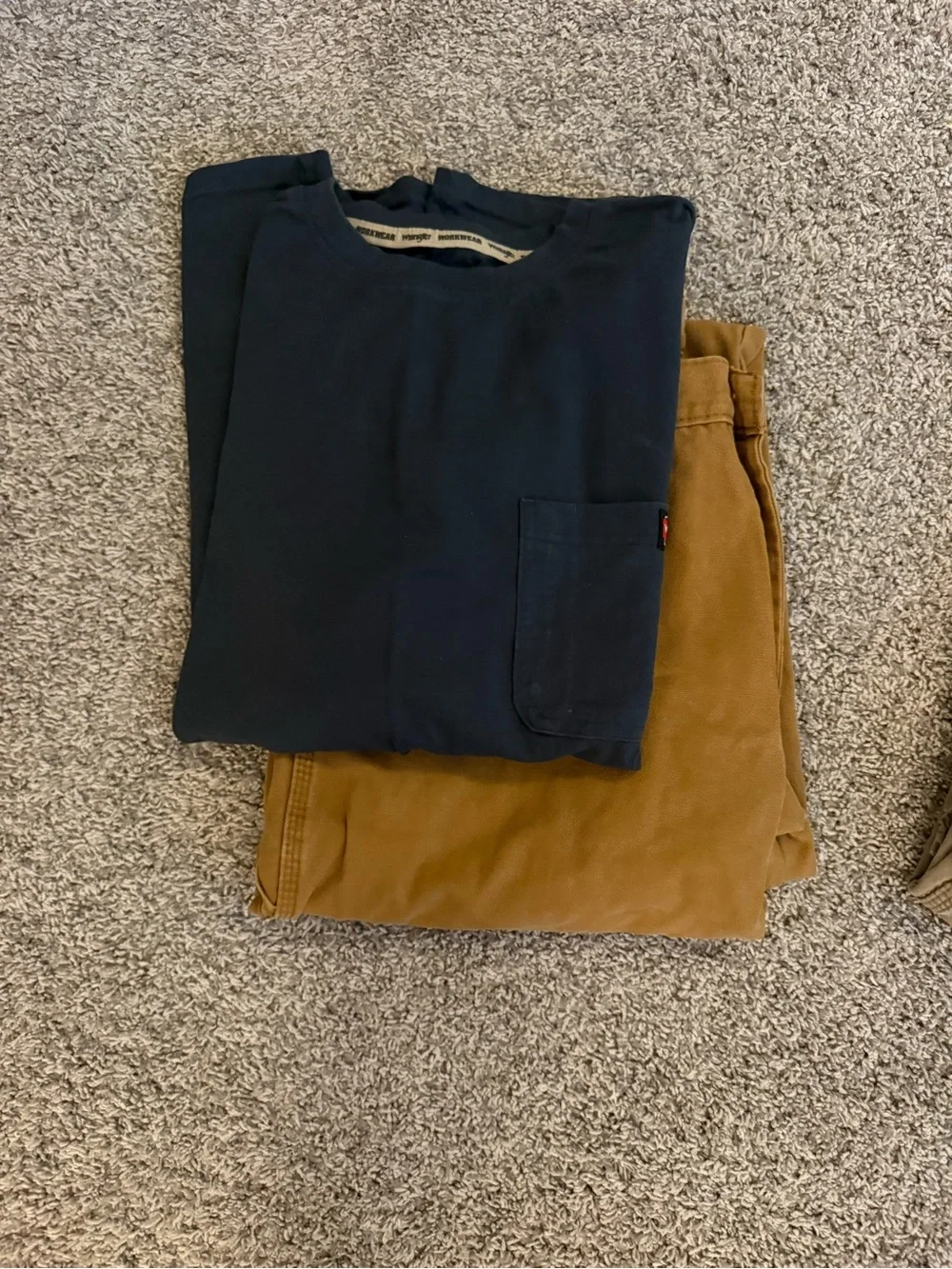 Workwear Bundle - Wrangler shirt and pants, Carhartt shirt and Dickies pants